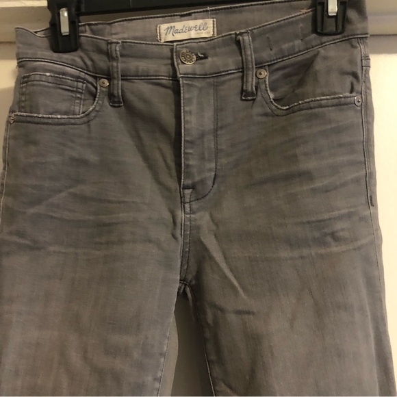 ❤️Madewell Distressed High Riser Skinny Grey Jeans Size 26 - Picture 2 of 7